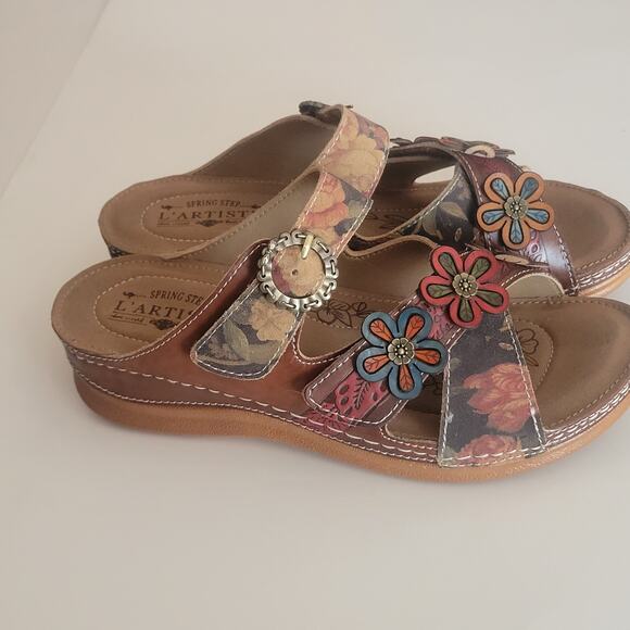 Women's L'Artiste By Spring Step Wedge Sandals New no tags. Sz 39 EUR, US 8-8.5 - Picture 2 of 11